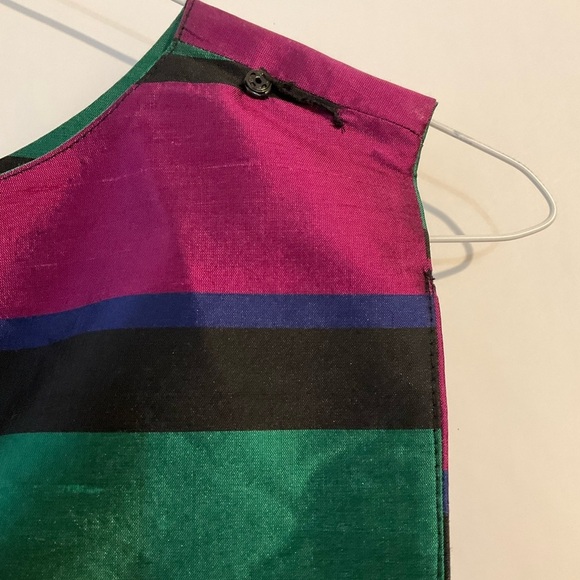 Talbot Striped Sleeveless Top - Multicolor 16P Sleeveless Suit Blouse Fitted - Picture 10 of 10